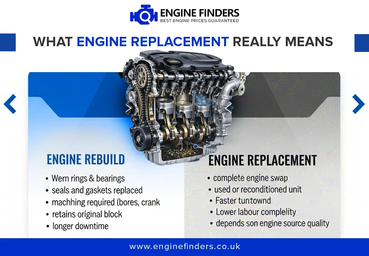 Engine replacement vs rebuild UK guide