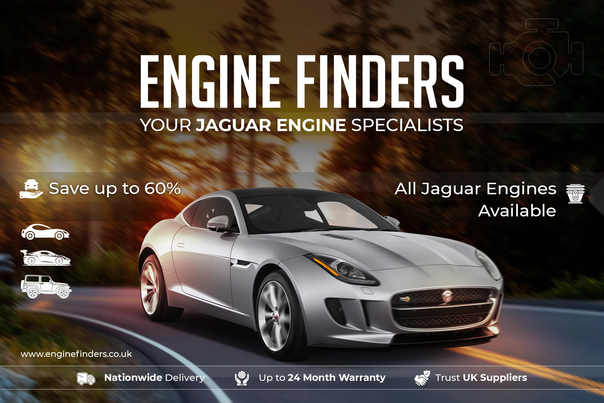 Jaguar engine replacement specialists | Engine Finders