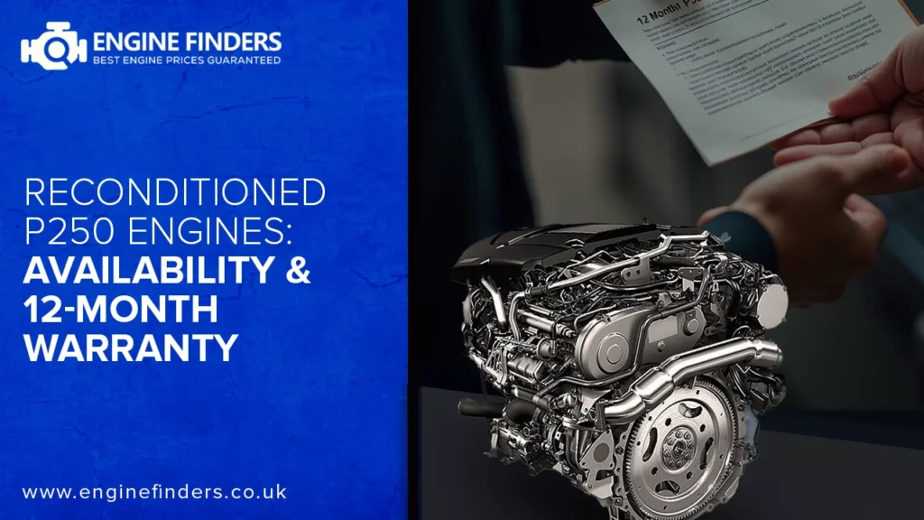 Reconditioned P250 engines 12-month warranty availability Engine Finders